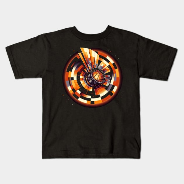 Solar Exploration Pioneer | Abstract Parker Solar Probe Tee Kids T-Shirt by Graphic Wonders Emporium